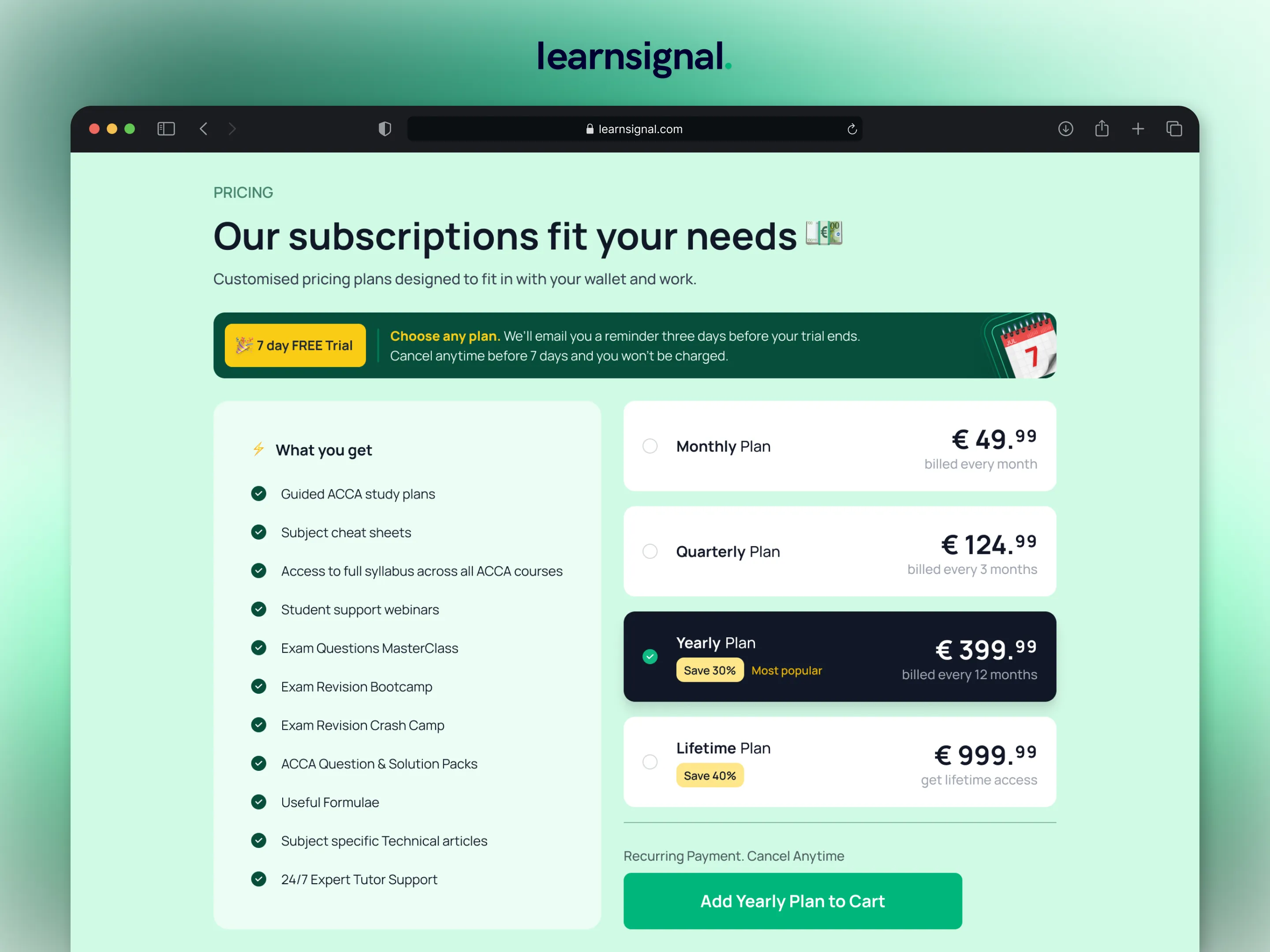 Pricing clarity