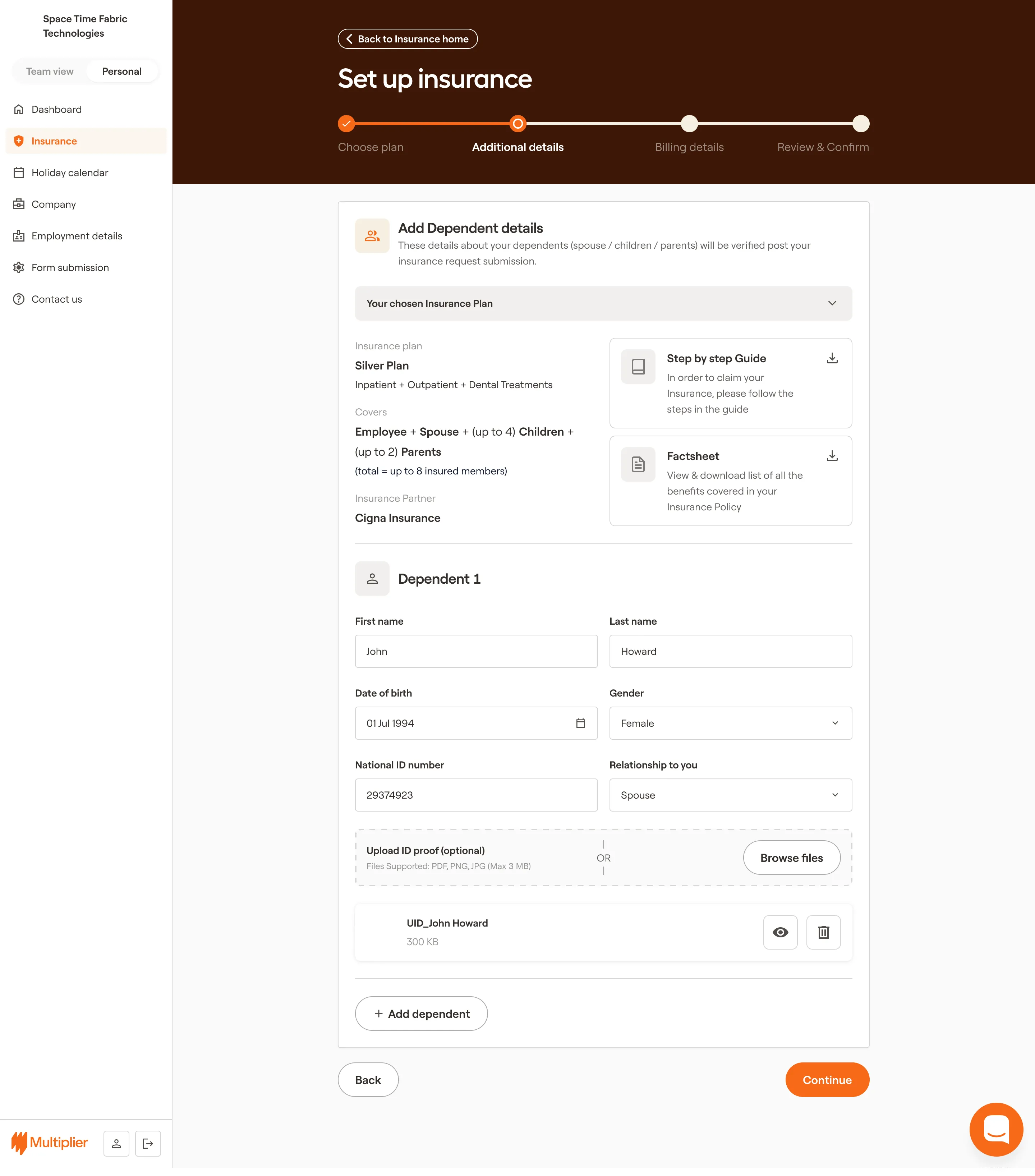 Additional Details - Step
