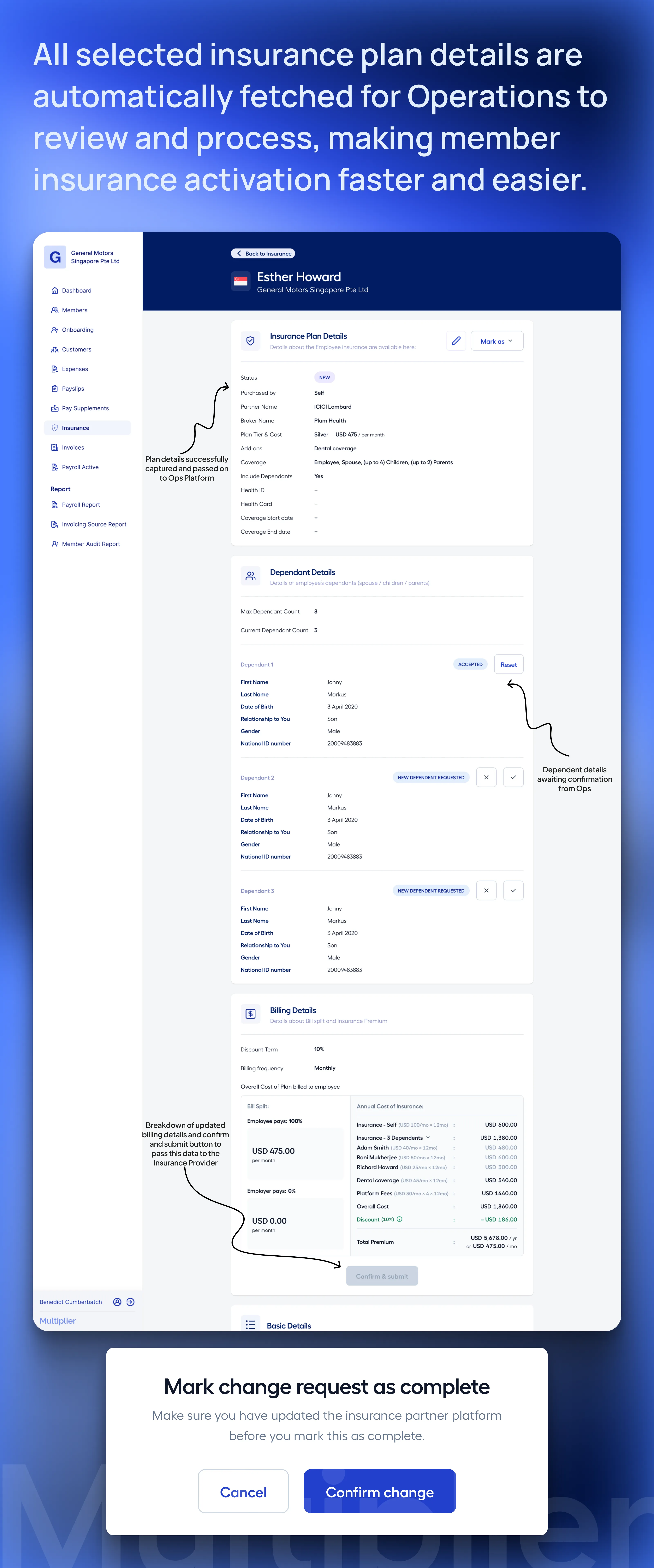 Ops Platform - All Insurance Details Automatically Fetched Awaiting Confirmation