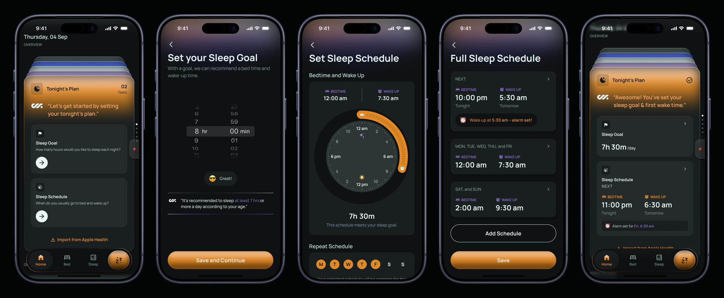 Sleep goal & schedule