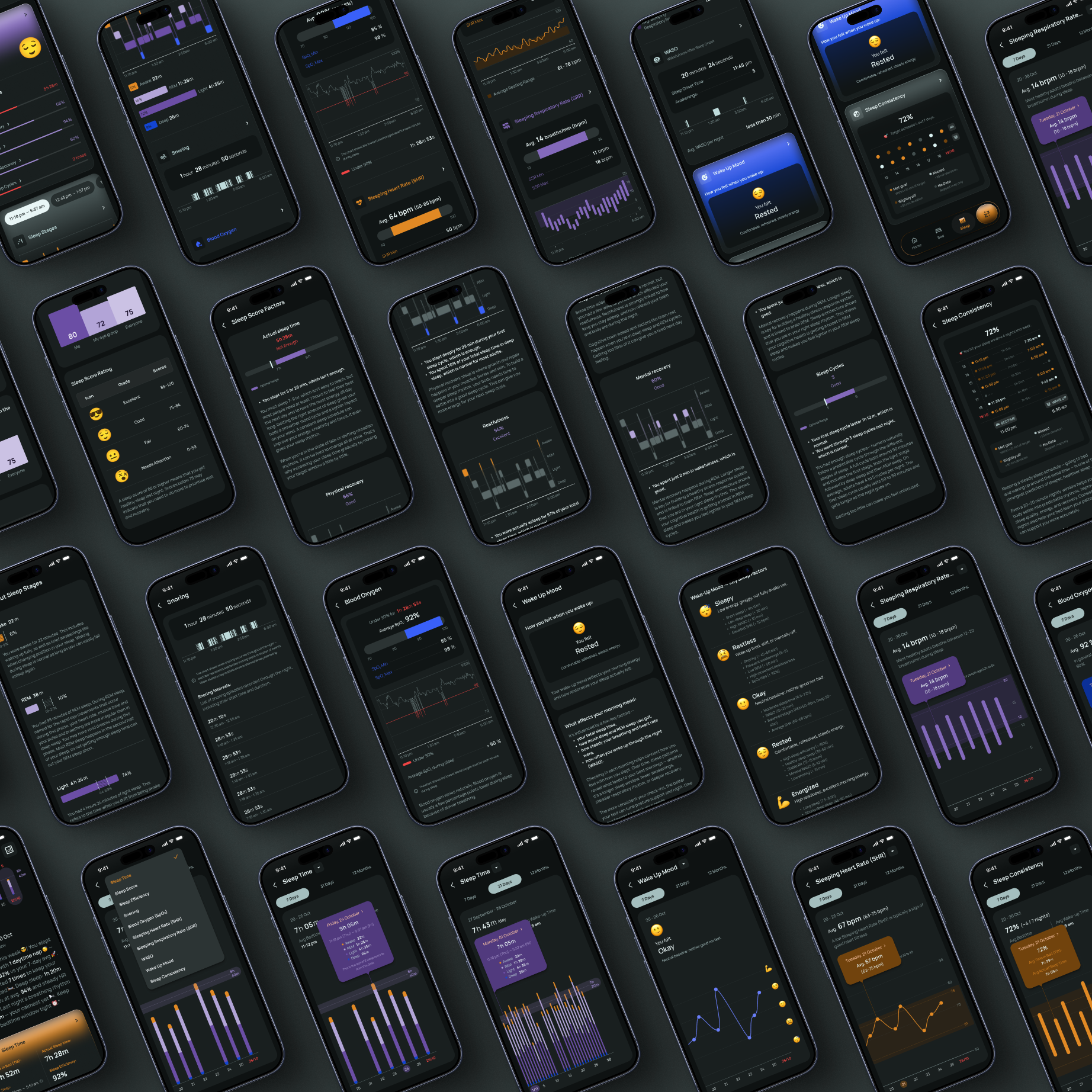 Sleep Stats All Screens Collage