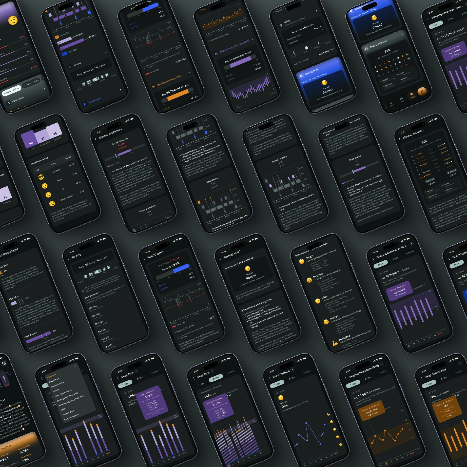Sleep Stats All Screens Collage