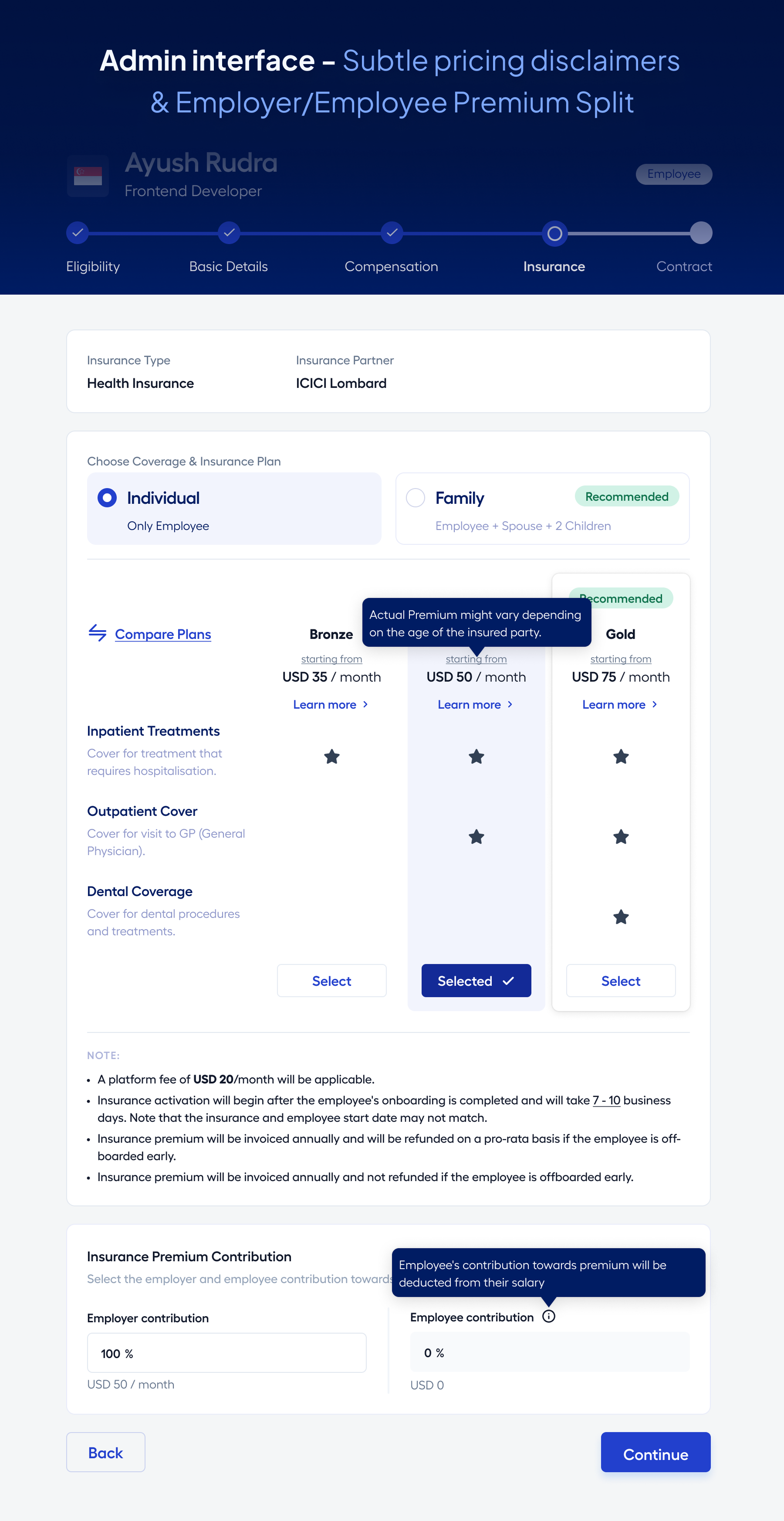 Employer Platform updates