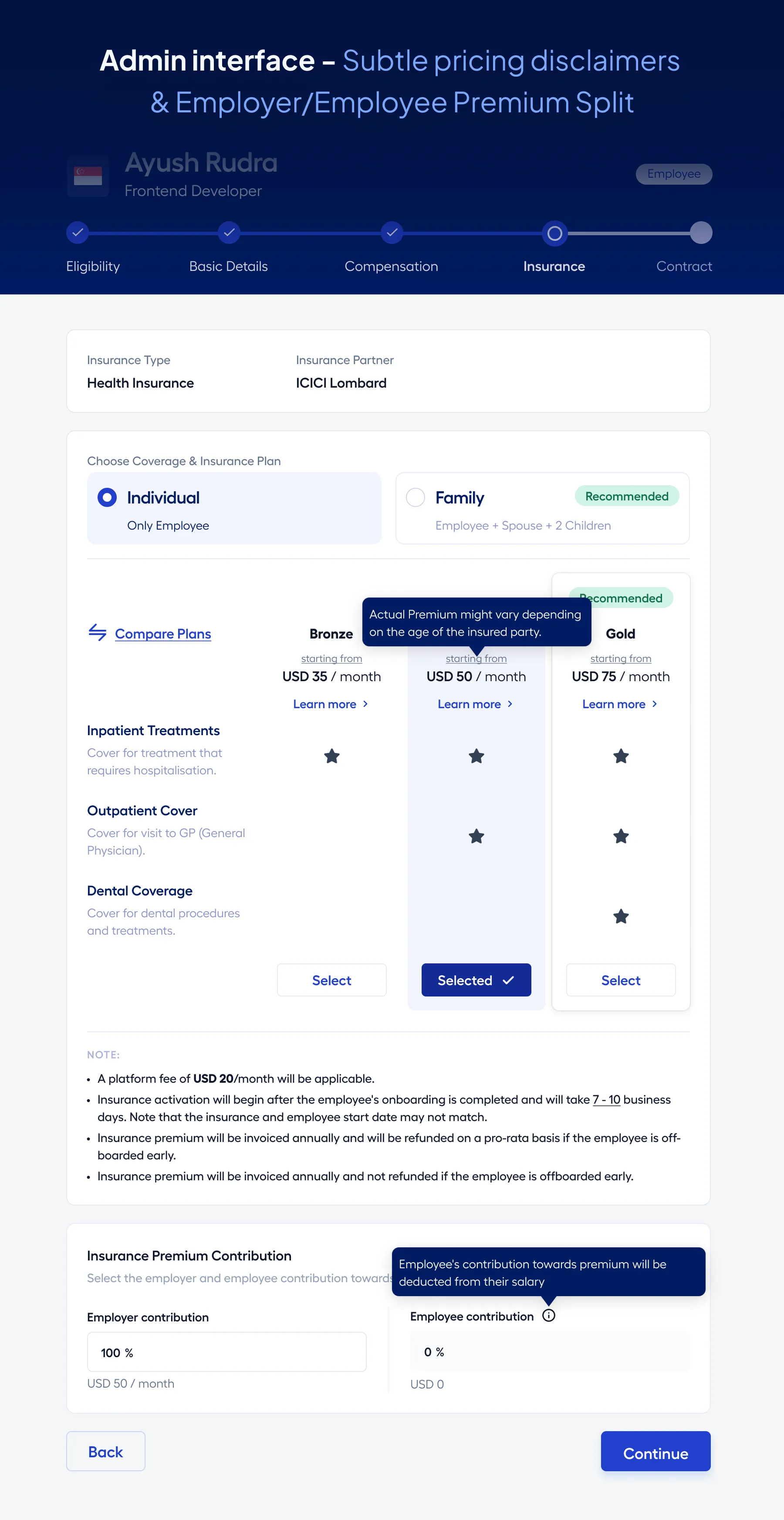 Employer Platform updates