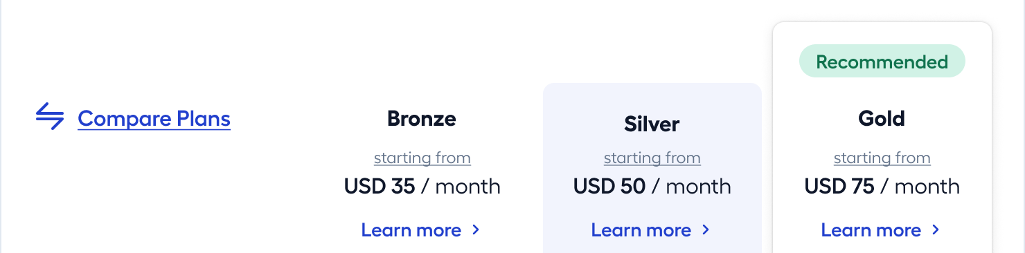 Limited Insurance Tiers