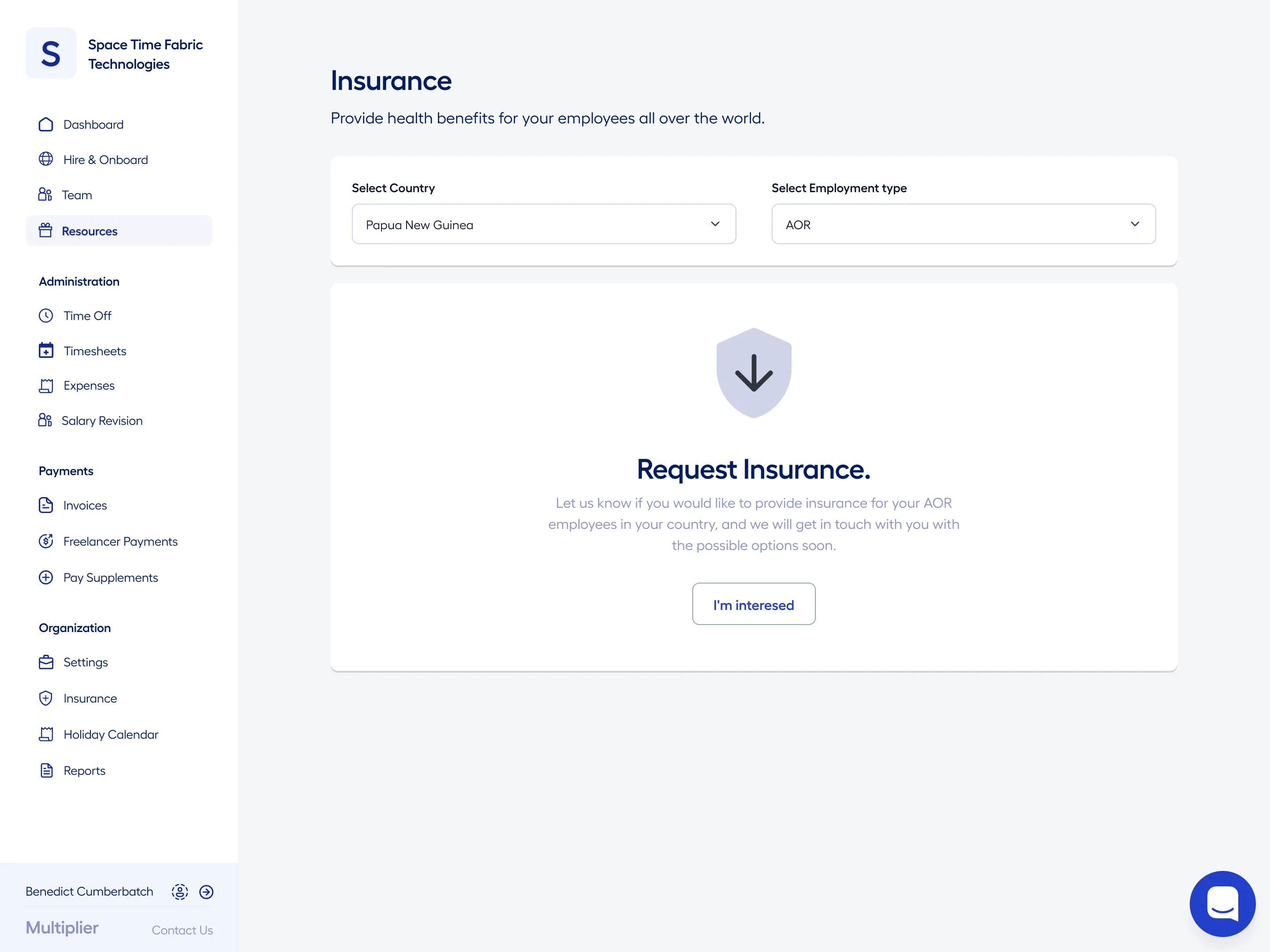 Request Insurance