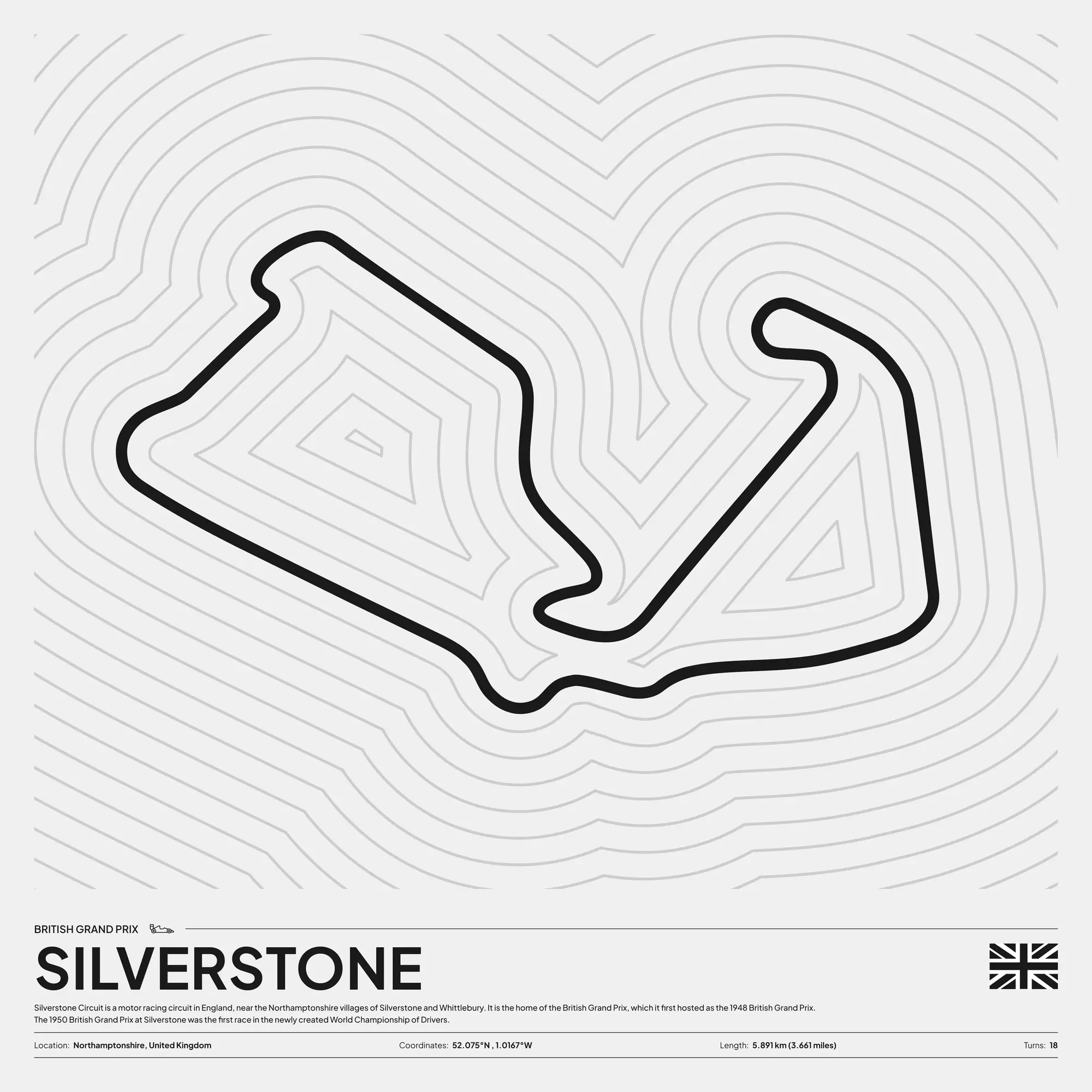 Silverstone Circuit Poster Design #1