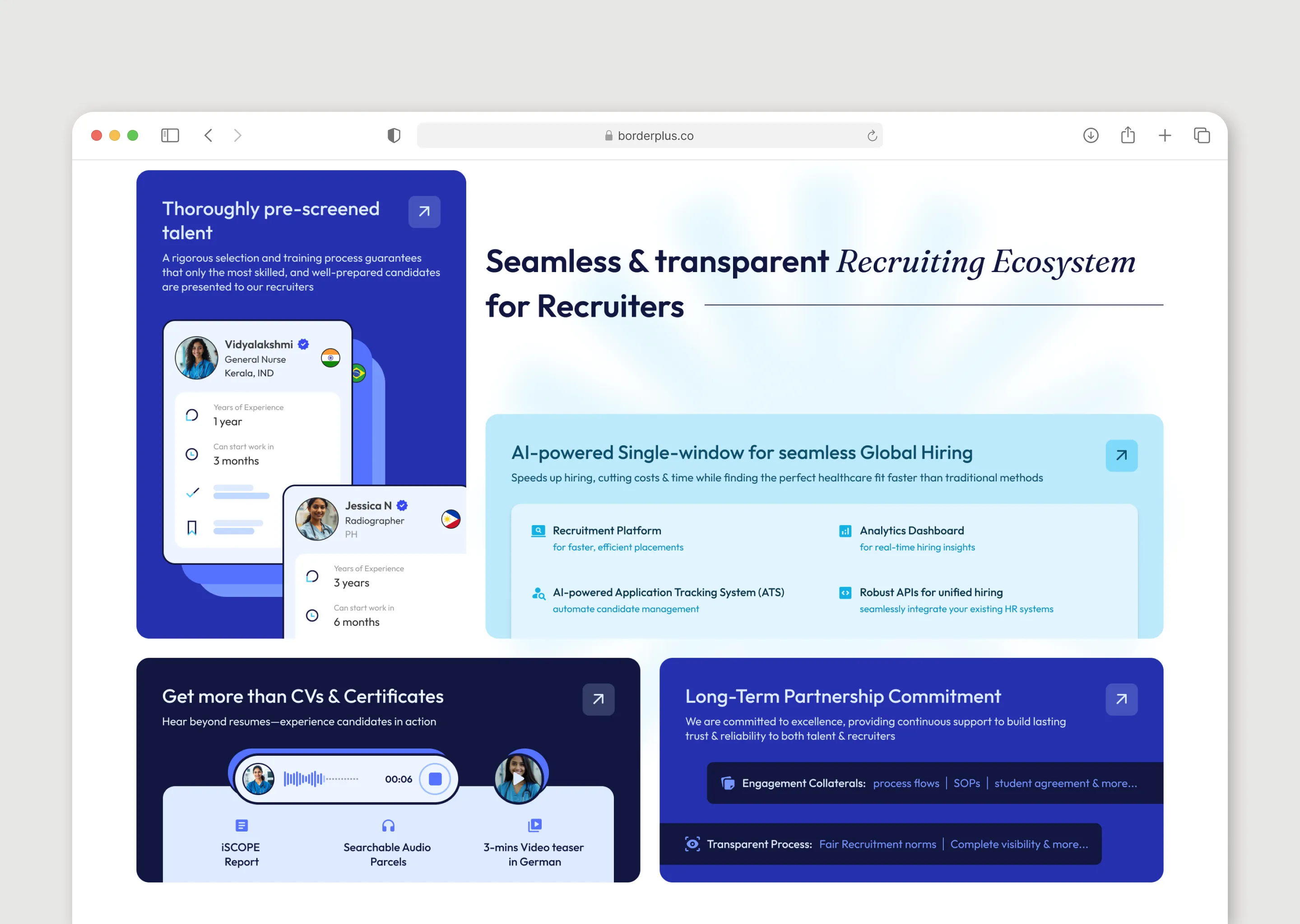 BorderPlus Seamless Approach UI Cards